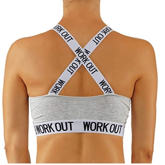 Sports Bra Cotton/Nylon Blend Yoga Bra - Picture 2 of 2